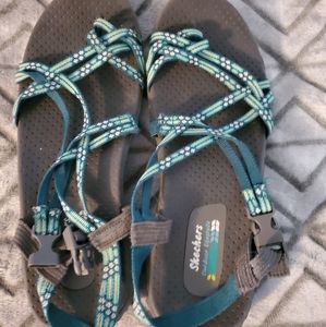 Light blue strappy sandals size 10